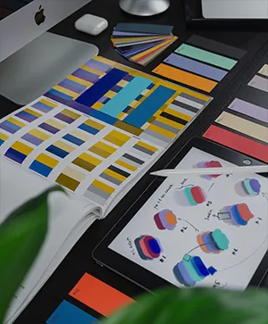 Students practicing graphic design fundamentals